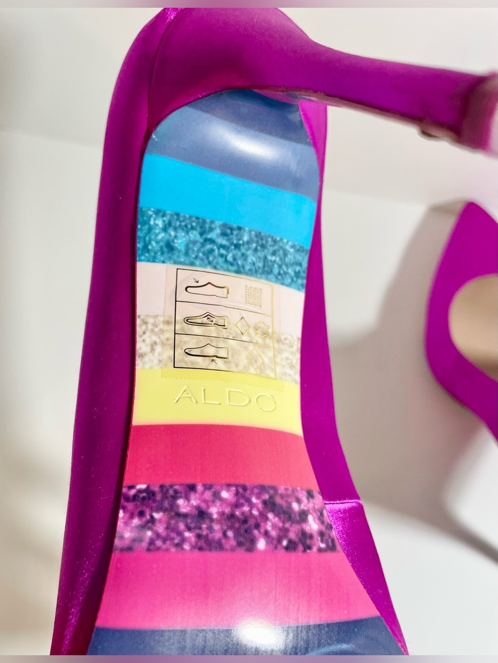 ALDO Fuchsia Satin High Heel Pump - Picture 13 of 13